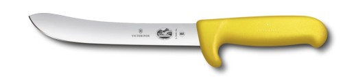 Victorinox Fibrox Safety Nose Schlachtmesser, normaler Schliff, gelb, 18 cm