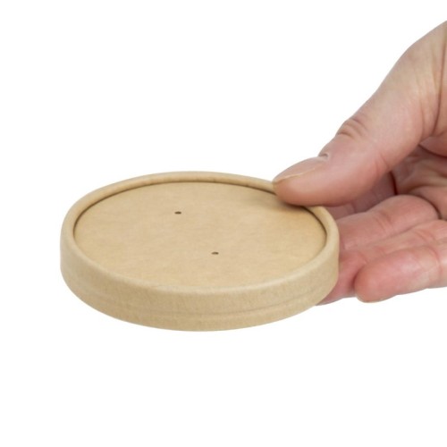 Colpac Deckel für recycelbare, mikrowellengeeignete Suppenbecher 225ml und 350ml