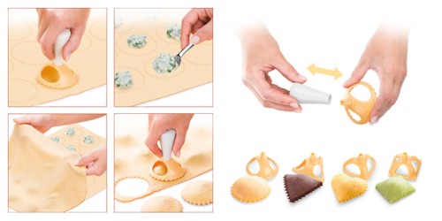 Ravioli-Former DELÍCIA, 4 Formen