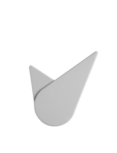 Birdie Wanduhr hellgrau, Maße: 195 x 90 x 30 mm