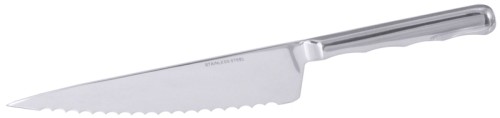 Kuchenmesser Serie ERGONOM, mit Wellenschliff, aus Edelstahl 18/0, hochglänzend, ergonomisch profilierter Griff aus Edelstahl