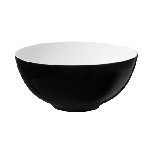 Seltmann Schüssel rund 21 cm, rund, Form: Life, Dekor: 25677 Fashion glamorous black, hohe Kantenschlagfestigkeit, Made in Germany