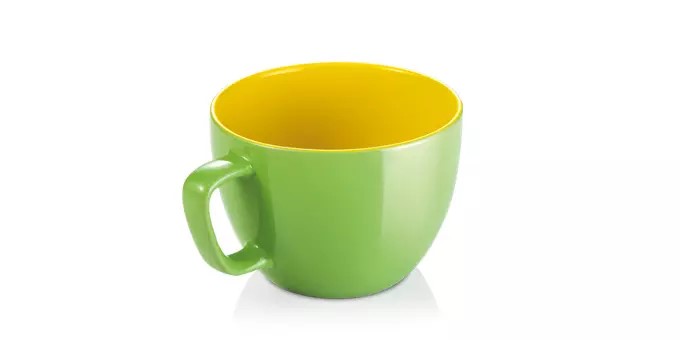 Große Tasse CREMA SHINE, grün