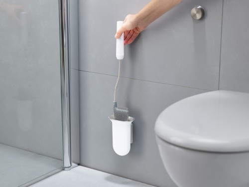 Joseph Joseph Flex Wand-WC-Bürste aus Edelstahl - Weiß