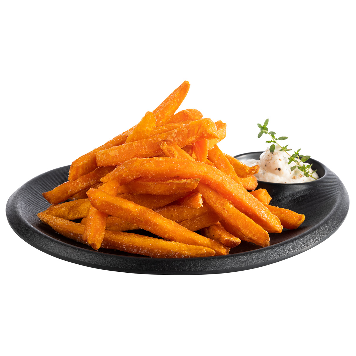 Teller -NERO-, 24 x 20 cm, H: 2,5 cm, Melamin, schwarz, mit integriertem, Dipschälchen /, Vertiefung Ø 7 cm, 0,04 Liter