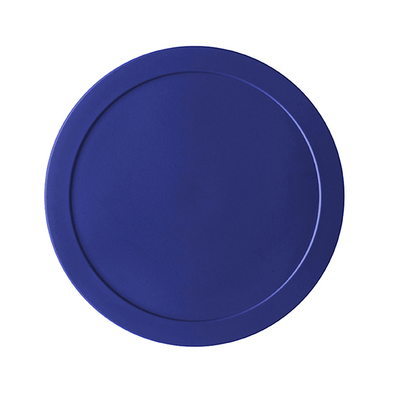 Kunststoffdeckel rund 22 cm - blau - Form: System. Hersteller: Eschenbach. "Made in Germany".
