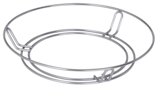 Gasring für Wok aus Edelstahl 18/10 Durchmesser oben: 24,5 cm, Höhe: 4 cm [Passend zu allen Woks von CONTACTO]