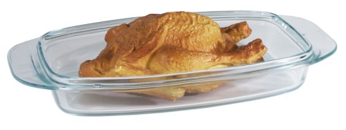 Ersatz-Glasdeckel zu Bräter, rechteckig aus handgegossenem Aluminium-Kokillenguss, Antihaftbeschichtung aus