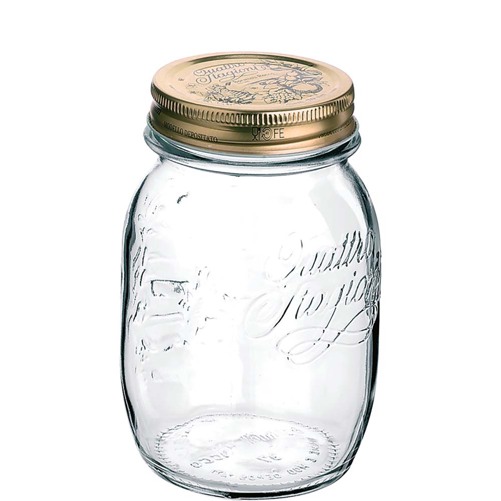 Quattro Stagioni Einmachglas 50cl * - mit Metallschraubverschluß - Bormioli Rocco Professional