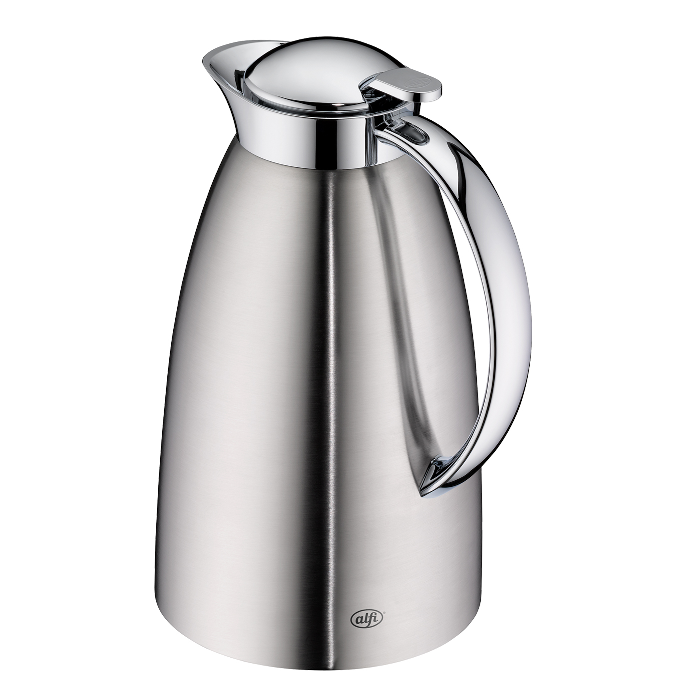 Isolierkanne Gusto stainless steel mat 1,0 l; Tisch Accessoire by Martin Hauenstein; hochwertiger Edelstahl mit Hartglaseinsatz