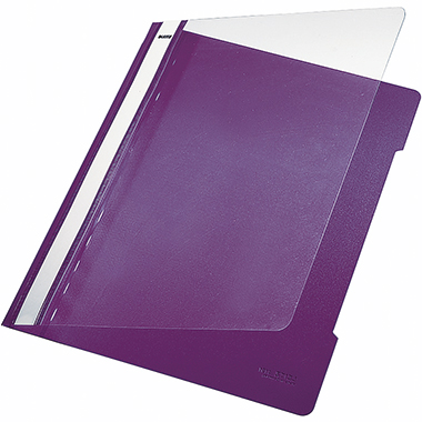 Leitz Schnellhefter DIN A4 PVC/Hartfolie violett, Maße: 23,3 x 31 cm (B x H), Verwendung für Papierformat: DIN A4, mit