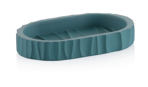 Seifenschale Merida Polyresin petrol 15,0x9,0x2,5 cm von Kela