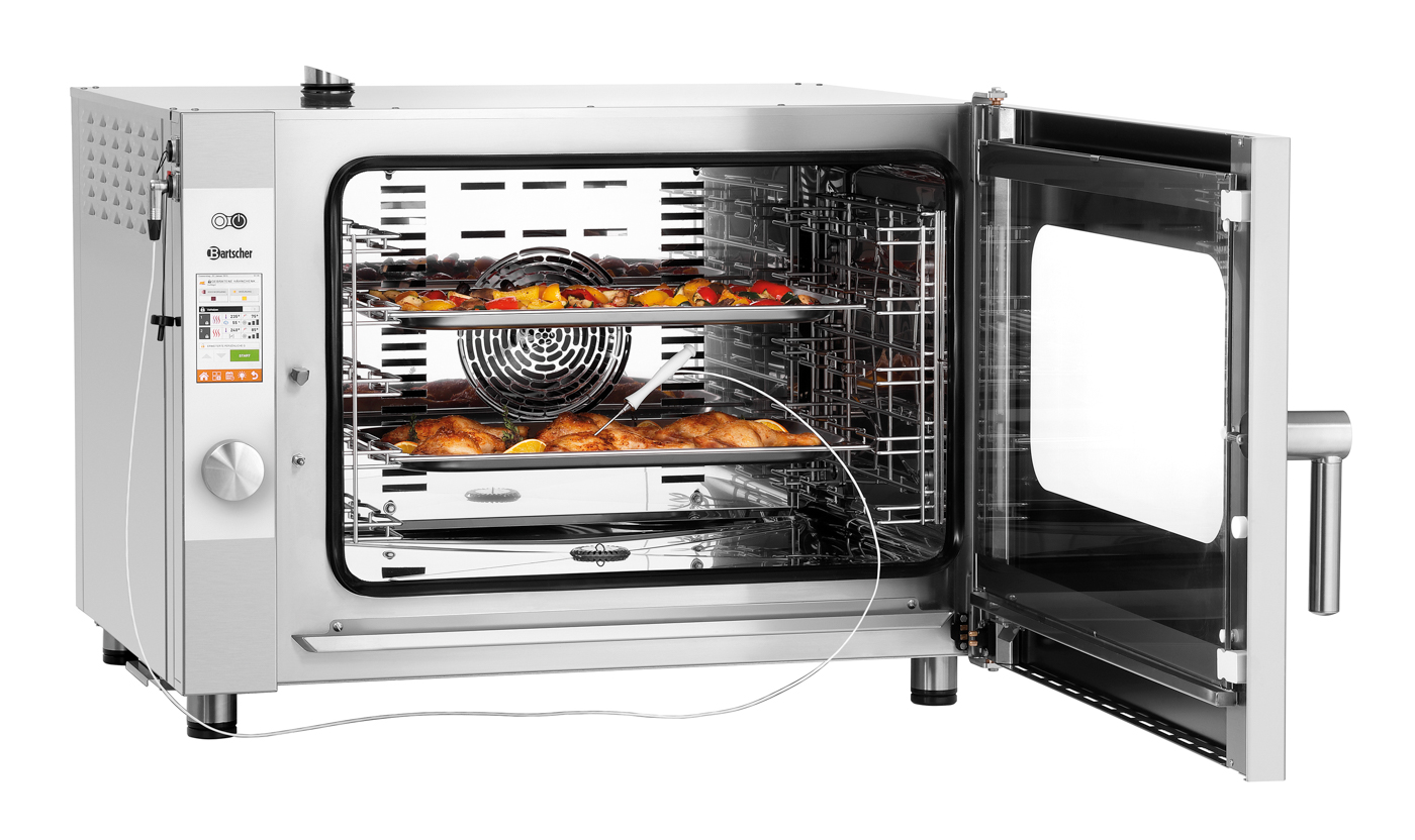 Bartscher Kombidämpfer Silversteam 5111D |Temperaturbereich bis: 300 °C | Maße: 89 x 83,5 x67,5 cm. Gewicht: 84,4 kg