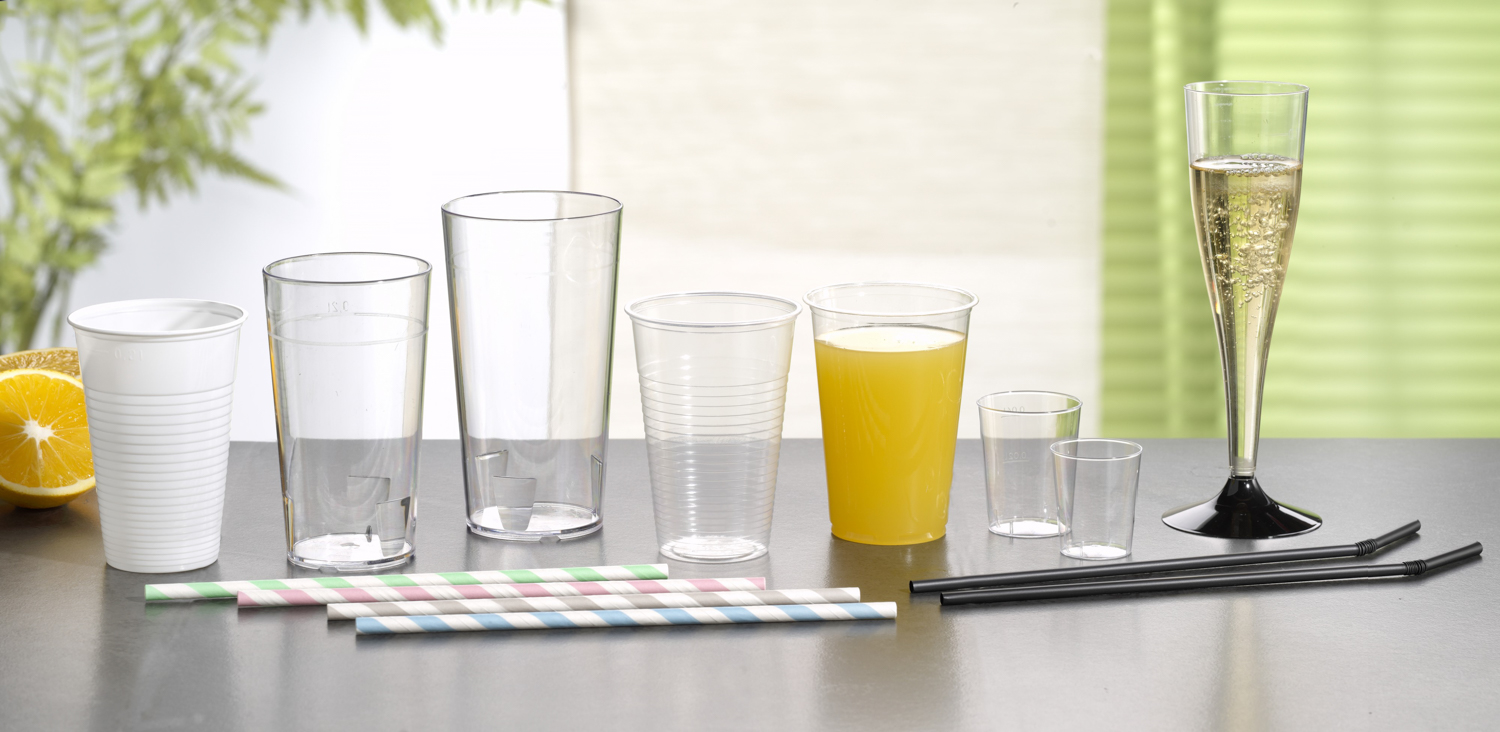 Mehrweg-Wasserbecher von Waca, 1 Stück Volumen: 200 ml