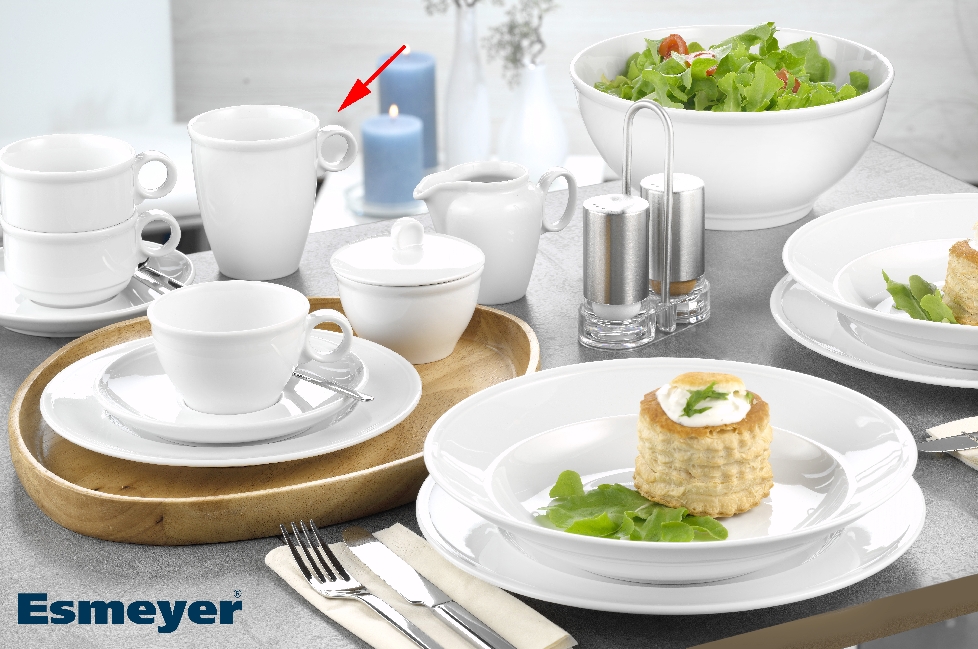 Bauscher Becher COME4TABLE, Durchmesser: 83 mm, Inhalt: 0,28 ltr., Höhe: 98 mm, uni weiss