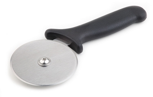 Pizzaschneider Rad ca. Ø 10 cm Edelstahl-Klinge ergonomischer, rutschfester Griff aus Polypropylen, schwarz, hitzebeständig,