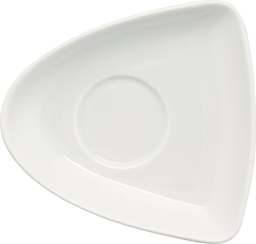 Bauscher Untertasse ENJOY, asymmetrisch, Durchmesser: 120 mm, Höhe: 22 mm, uni weiss