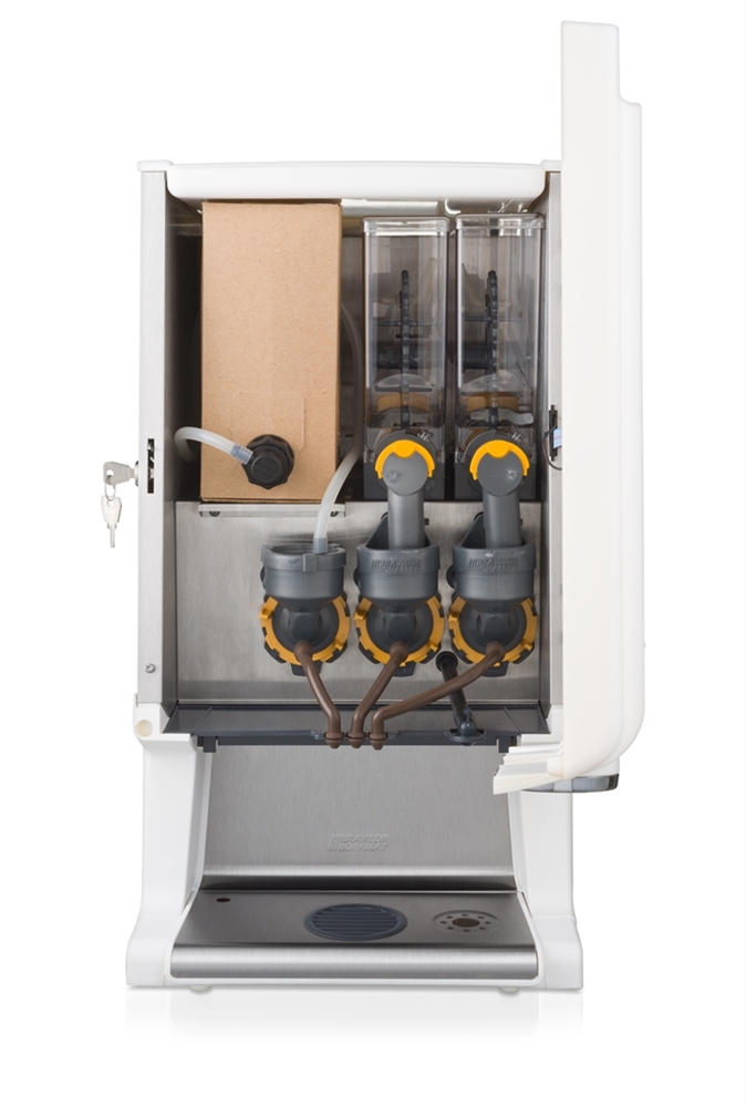 BONAMAT Rivero 12 Kaffeevollautomat für Bag-in-Box Flüssigkonzentrat- und Instantzutaten, programmierbare Zubereitungsmengen über Wahltasten