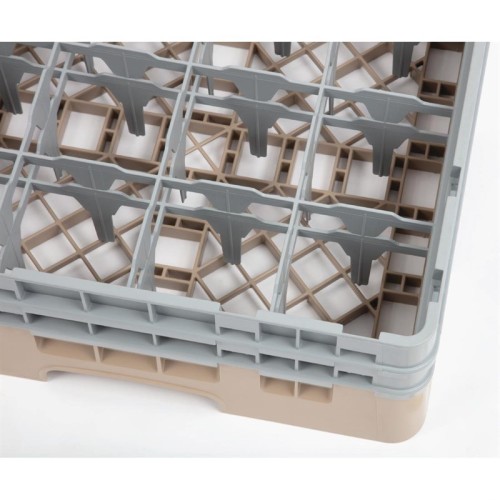 Cambro Gläserspülkorb beige mit 16 Fächern max Glashöhe 13,3cm. Dieser Gläserspülkorb bietet optimalen Schutz für Ihre