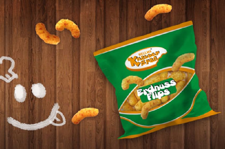 Hellma Erdnussflips, Knabbergebäck in der Portion, Karton: 80 Stück á 8g