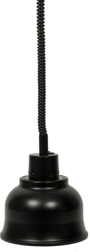 SARO Buffet Wärmelampe Modell CURTIS Made in Europe - Material: (Lampenschirm) Leichtmetall, Farbe schwarz - Spiralkabel: 1,55 m - 1