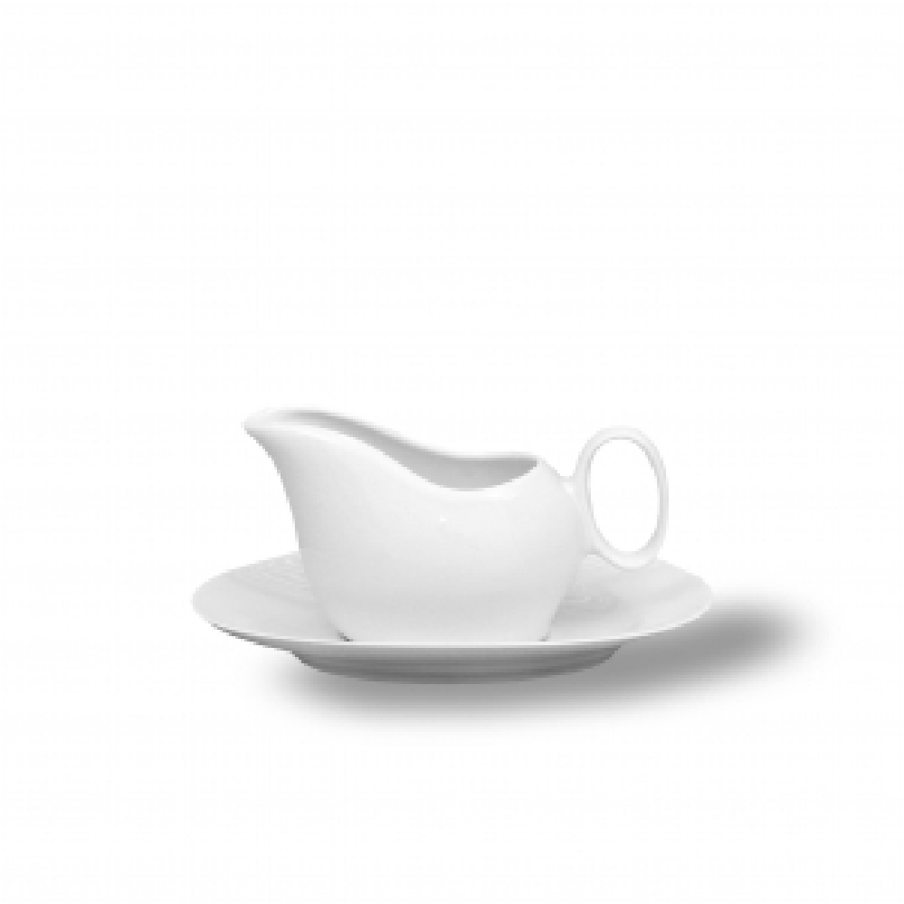AVENUE Sauciere, Inh.400 ml, von caterado, aus weißem Porzellan. Made in Europe.