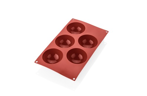 Backform Halbkugel Backformen. 5 Formen. Silikon, Silikon / temperaturbeständig von -40