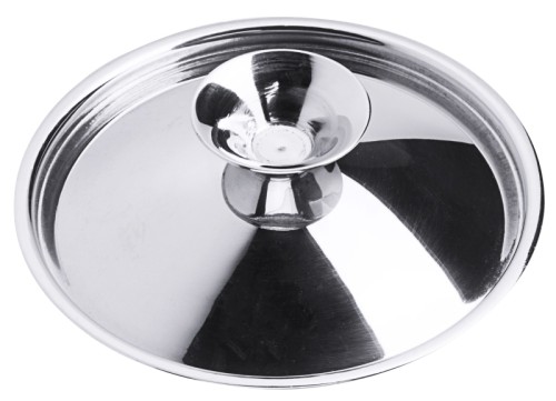 Deckel zu Dressing-Behälter 1015/100 aus Edelstahl 18/10, hochglänzend, schwere Qualität Durchmesser: 10 cm [Passender Dressinglöffel Art.