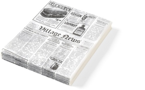 HENDI Fettresistendes Papier - Farbe: Zeitungsdruck - 200x250 mm