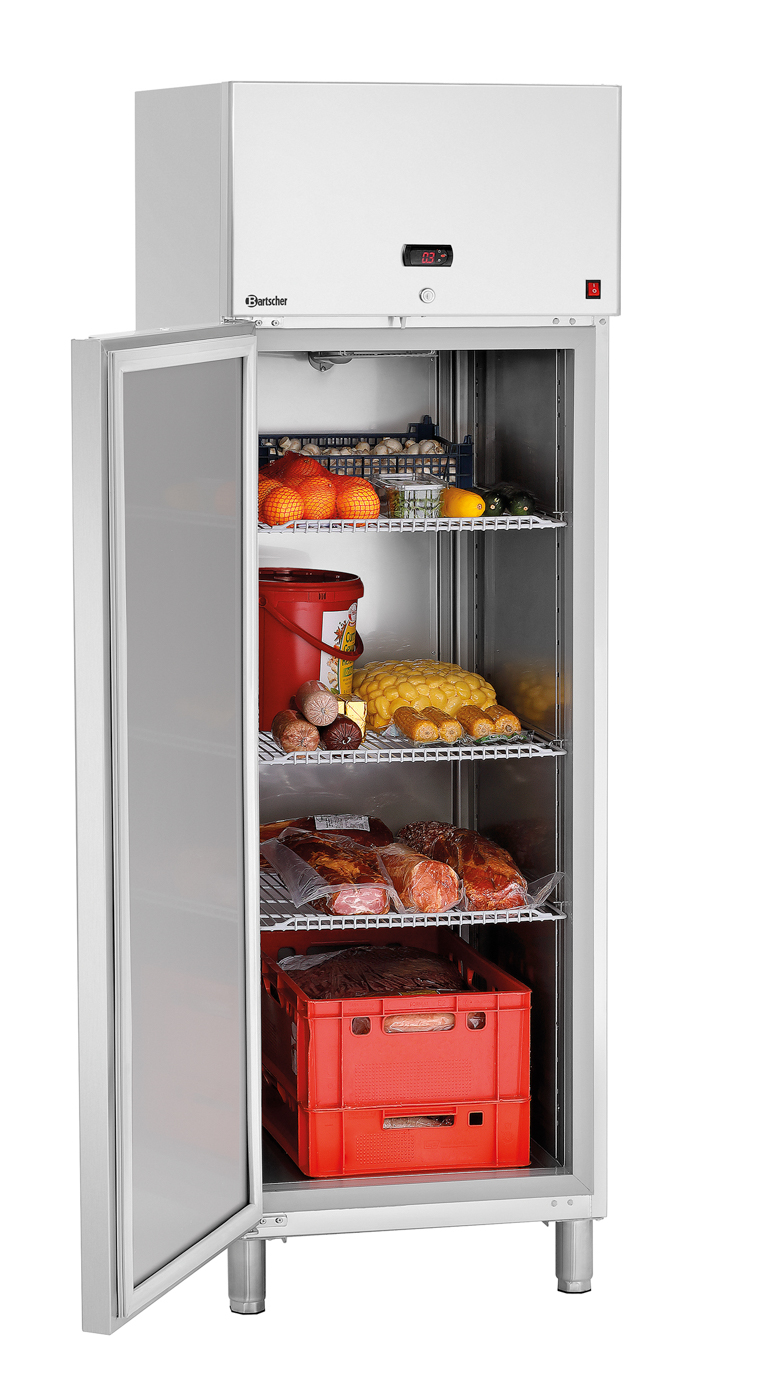 Bartscher Kühlschrank 700 GN211 | Innenbeleuchtung: Nein | Maße: 65,5 x 85,5 x 2050 cm. Gewicht: 106,2 kg