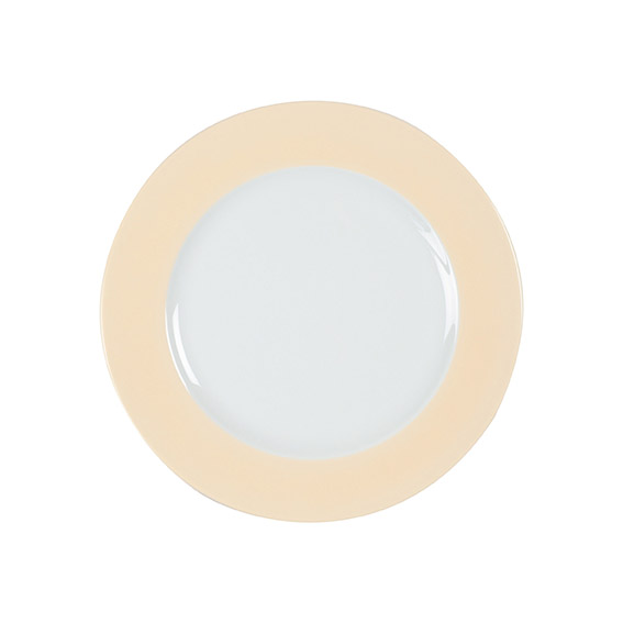 Teller COFFEESHOP, 26cm Durchm., beige, flache Form, Porzellan. Von Eschenbach.