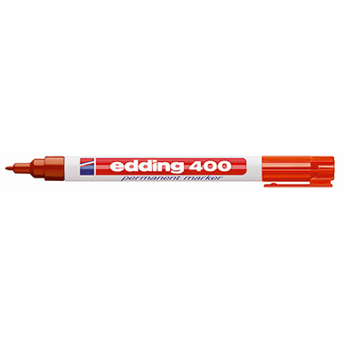 edding Permanentmarker 400 1mm braun, Strichstärke: 1 mm, Rundspitze, Spitze austauschbar, Bezeichnung der