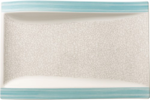 Villeroy & Boch Gourmetteller flach rechteckig, 37 x 25 cm, Serie Amarah Aquamarin