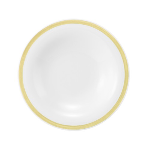 Seltmann Salatteller 19 cm, rund, Form: Community, Dekor: 57392 Pinselband ocker, hohe Kantenschlagfestigkeit, Made in Germany
