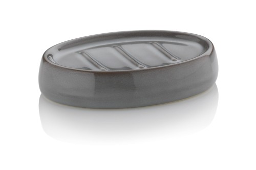 KELA Seifenschale Liana Keramik nebelblau 12,0x10,0x2,5cm