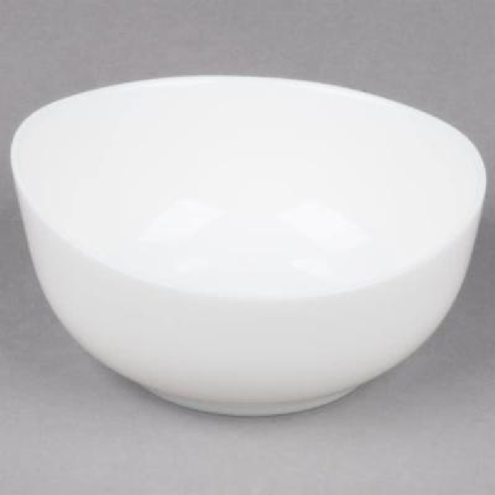 Schüssel Diwali randlos, Durchm. 14,5 cm, Höhe 80 mm, Volumen 0,75 Liter. Aus weißem Hart- glas. Von Arcoroc.