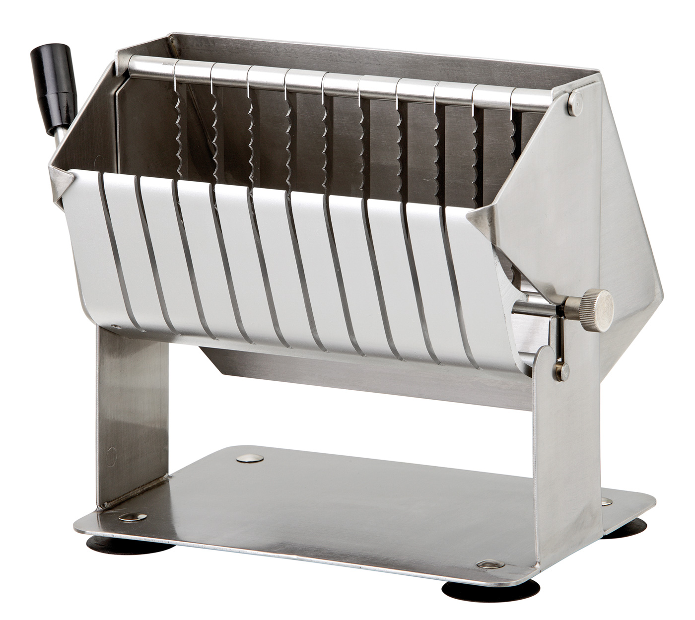 Bartscher Currywurstschneider 10M1750M |Eigenschaften: 4 Stellfüße mit Saugnäpfen | Maße:30 x 11,5 x 21,0 cm. Gewicht: 2,3 kg