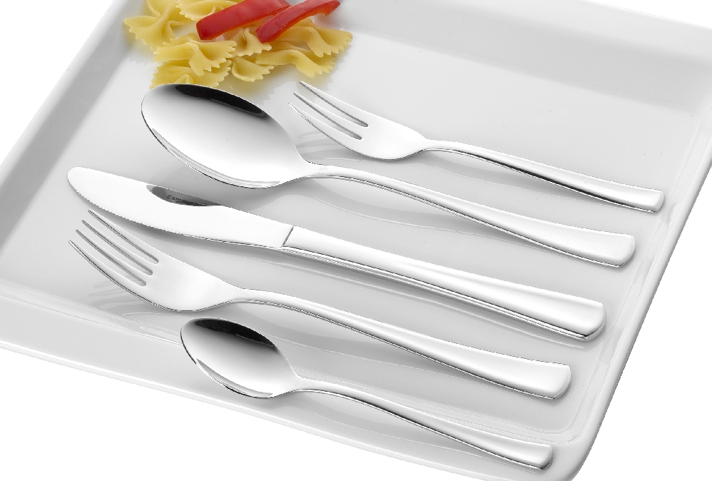 60-teiliges Besteckset STOCKHOLM von Esmeyer, aus Edelstahl 18/10 poliert. Enthält je 12 Messer, Gabeln, Löffel, Kaffeelöffel und Kuchengabeln