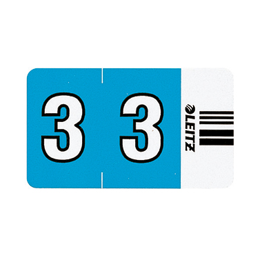 Leitz Ziffernsignal Orgacolor® Orgacolor® Registratursystem selbstklebend Papier hellblau 3