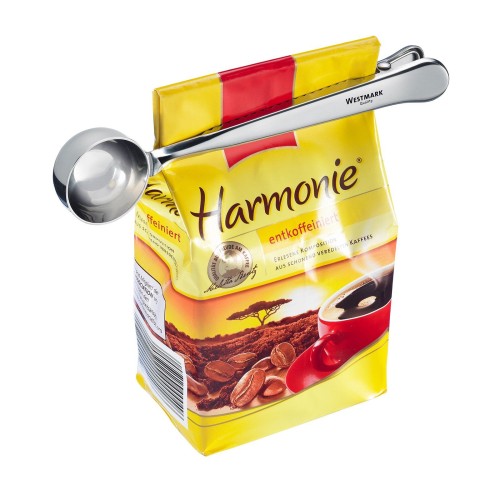 Westmark Kaffee-Dosierlöffel Edelstahl mit Verschlussklemme