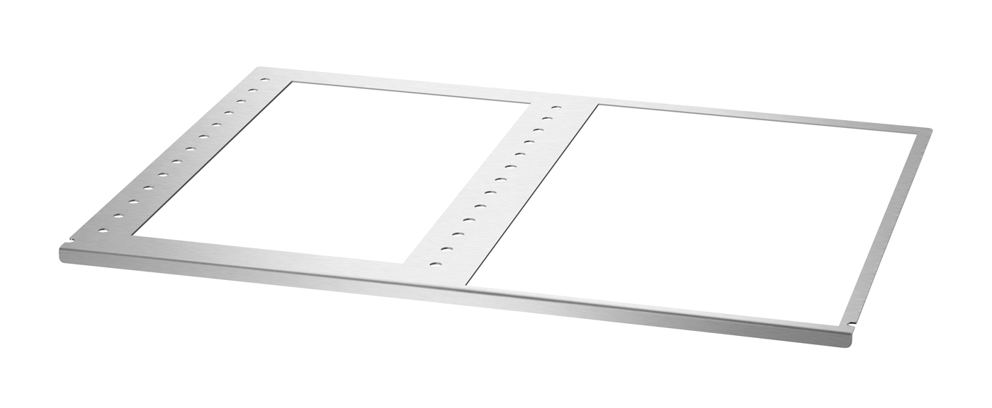 Bartscher Einlegeboden M2 Snackpoint 200 |Ausschnitt 1: Ausgelegt für Induktionskocher IK30S-EB | Maße: 75,5 x 57,8 x 1,5 cm. Gewicht: