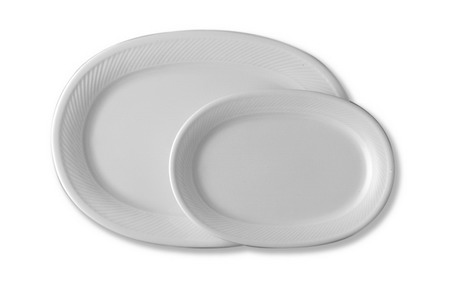 Platte oval - Länge 33,0 cm - Form SWING TIME - uni weiß