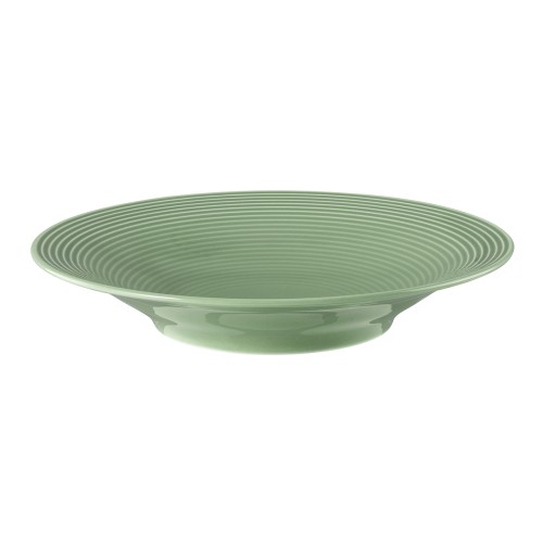 Seltmann Suppenteller rund 22,5 cm, rund mit Relief, Form: Beat, weiss Salbei7, hohe Kantenschlagfestigkeit, Made in Germany