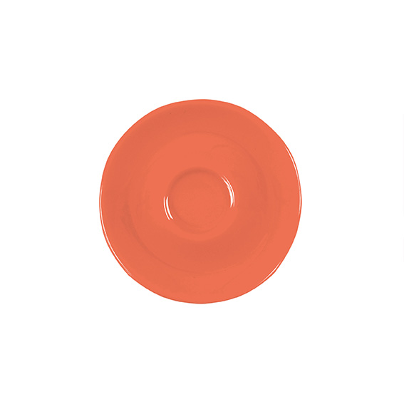 Untertasse 11 cm Spiegel mitte - Form: Baristar -, Dekor 79935 koralle - aus Porzellan. Hersteller:, Eschenbach. "Made in Germany".