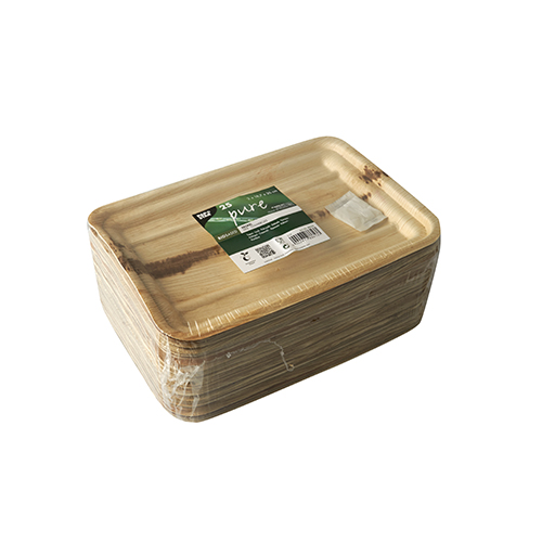 25 Deckel, Palmblatt "pure" eckig 2 cm x 18,7 cm x 26 cm von PAPSTAR