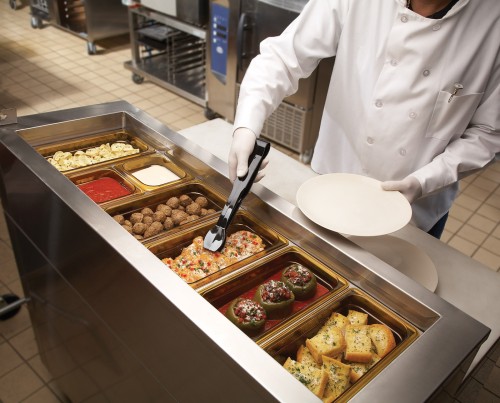 Schwarze Flache Zange 23 cm von Cambro