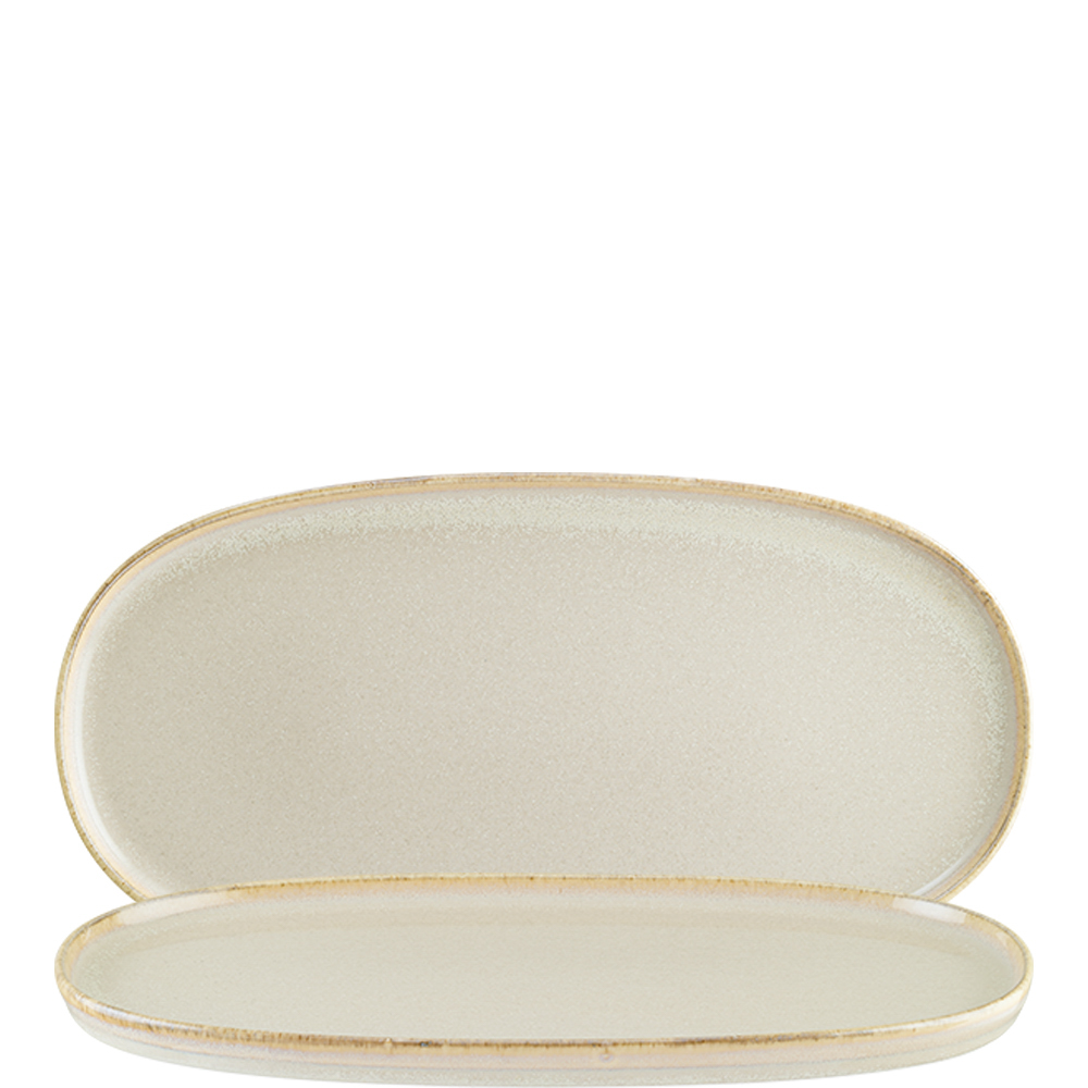 Bonna Sand Hygge Platte oval 30x16cm, Reaktive Glasur, Porzellan
