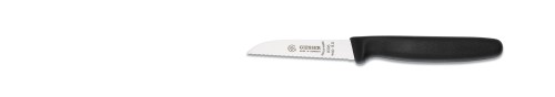 Gemüsemesser 8 cm, Wellenschliff, schwarz Giesser - Made in Germany