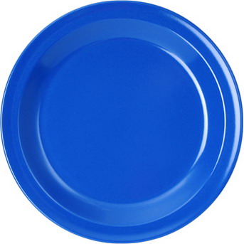 WACA Dessertteller COLORA in blau, aus Melamin. Durchmesser: 19,5 cm.