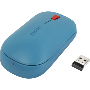 Leitz Optische PC Maus Cosy Linkshänder, Rechtshänder USB-A 8m Batterie blau